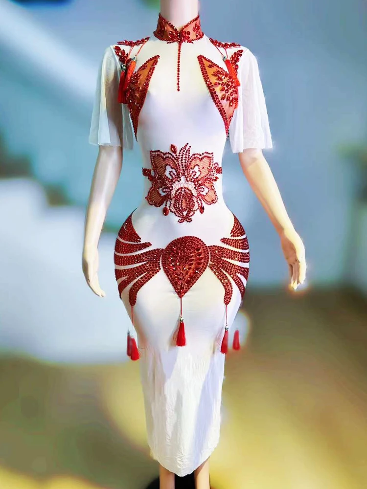 Red Rhinestones Wedding Party Women Dresses Female Singer Evening Dress Birthday Celebrate Costume Festival Outfit Stage Costume
Red Rhinestones Wedding Party Women Dresses Female Singer Evening Dress Birthday Celebrate Costume Festival Outfit Stage Costume