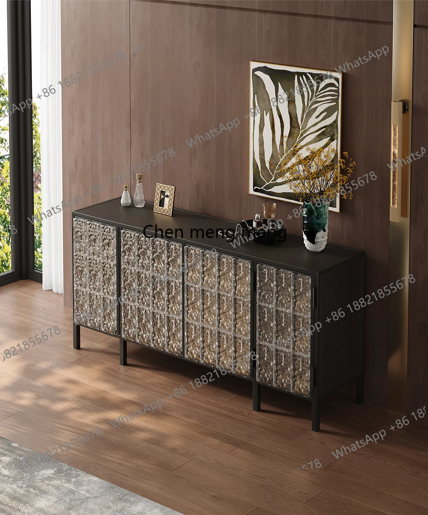 Side cabinet Modern crystal brick wine cabinet Living room locker Designer wall integrated cabinet
Side cabinet Modern crystal brick wine cabinet Living room locker Designer wall integrated cabinet