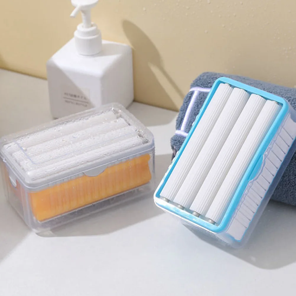 2Pcs Soap Box Creative Roller Reusable Foaming Holder Grey Blue Set Hollow Drainage Countertop Kitchen Bathroom Storage Solution
2Pcs Soap Box Creative Roller Reusable Foaming Holder Grey Blue Set Hollow Drainage Countertop Kitchen Bathroom Storage Solution