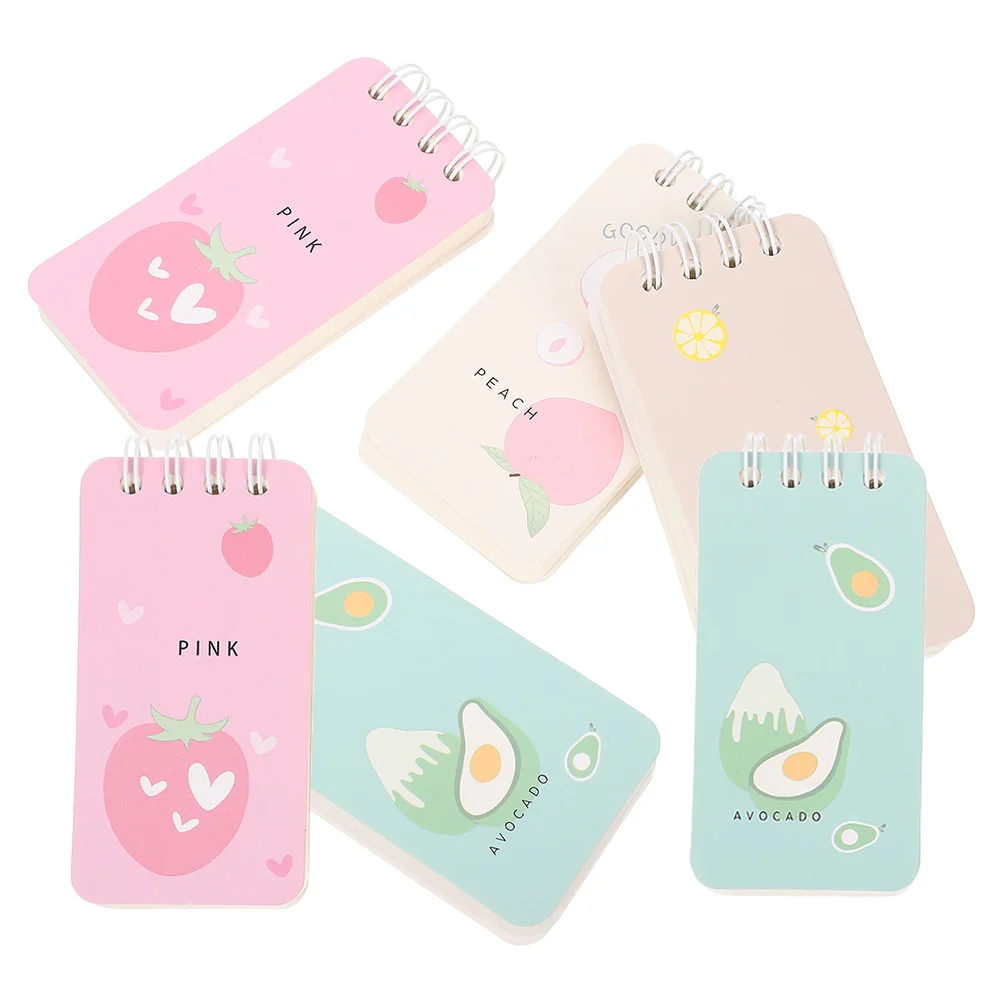 6 Pcs Pocket Mini Fruit Small Coil Note Pad Children's Painting Portable Notebook Spiral Paper Grocery Lists
6 Pcs Pocket Mini Fruit Small Coil Note Pad Children's Painting Portable Notebook Spiral Paper Grocery Lists