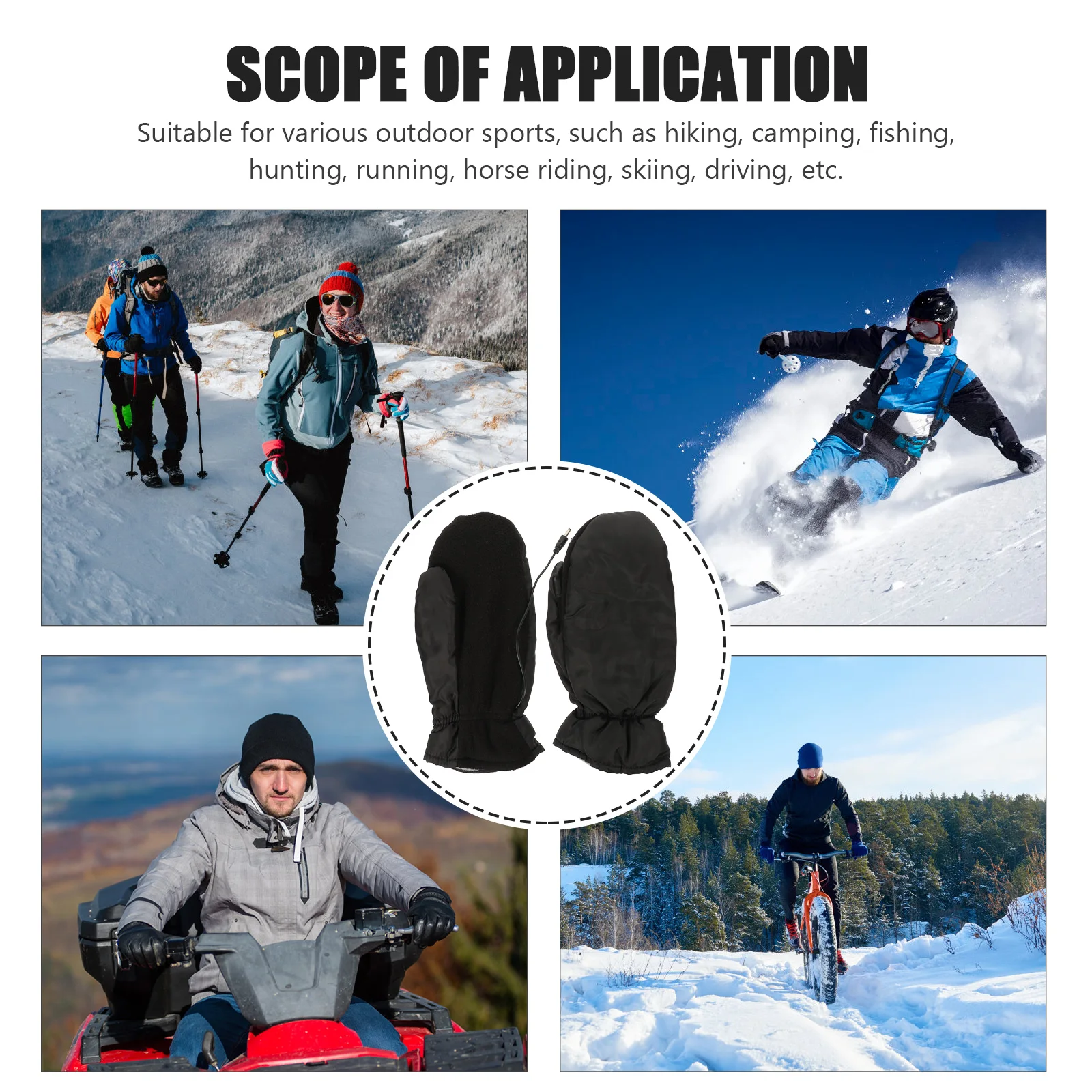 USB Electric Heating Case Winter Thermal Gloves Warm Black for Cold Weather Work
USB Electric Heating Case Winter Thermal Gloves Warm Black for Cold Weather Work