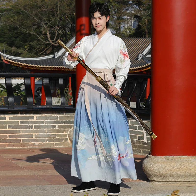 Chinese Traditional Hanfu Costume and Swordsman Costume Men's Women's Tang Costume Unisex Simple Mamianqun Male Horse Face Skirt
Chinese Traditional Hanfu Costume and Swordsman Costume Men's Women's Tang Costume Unisex Simple Mamianqun Male Horse Face Skirt