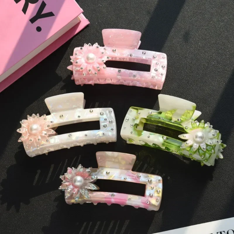Colorful Square Sunflower Hair Claw Rhinestone Korean Crab Hair Clips Elegant Claw Clip Hairpins for Women Girl Hair Accessories
Colorful Square Sunflower Hair Claw Rhinestone Korean Crab Hair Clips Elegant Claw Clip Hairpins for Women Girl Hair Accessories