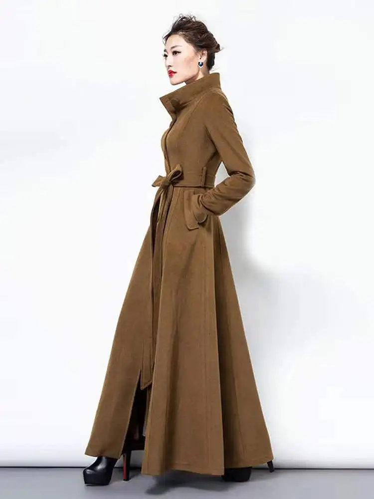 Women's Long Slim Fit Woolen Coat Knee-Length Ankle-Length Faionable Thiened Long Sve Double-Breasted Pure Color
Women's Long Slim Fit Woolen Coat Knee-Length Ankle-Length Faionable Thiened Long Sve Double-Breasted Pure Color
