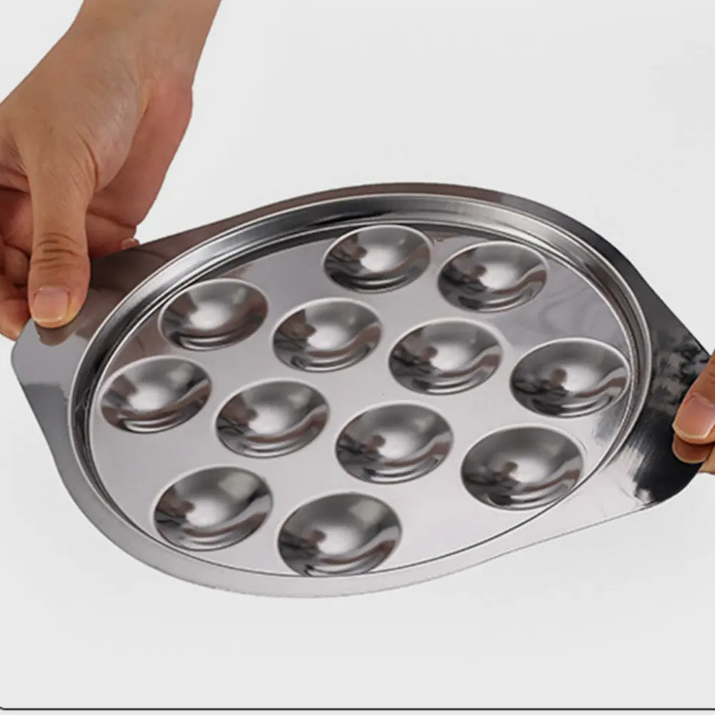 3Pcs Rust Proof Stainless Steel Escargot Compartment Plate Snail Tray for Seafood Oysters Snails Mushrooms Olives Appetizers
3Pcs Rust Proof Stainless Steel Escargot Compartment Plate Snail Tray for Seafood Oysters Snails Mushrooms Olives Appetizers