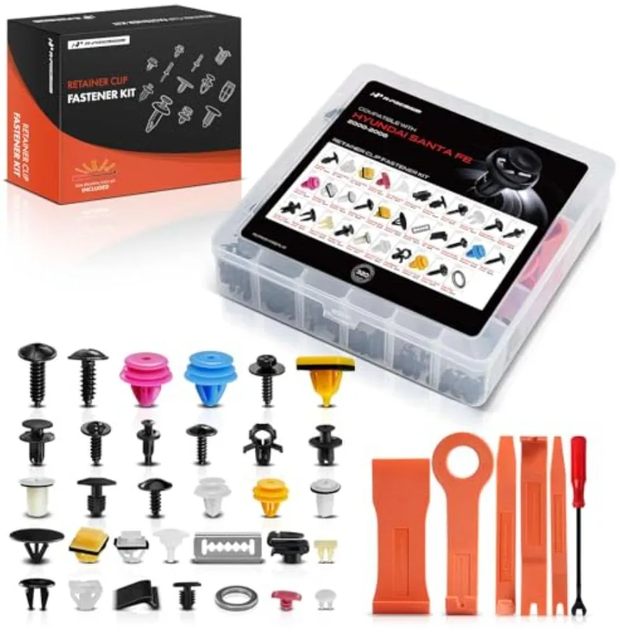 320 PCS 32 Sizes Car Retainer Clip Kit Compatible with Hyundai Santa Fe 00-06 Fender Liner Push Sizes Trim Panel Retainer Auto
320 PCS 32 Sizes Car Retainer Clip Kit Compatible with Hyundai Santa Fe 00-06 Fender Liner Push Sizes Trim Panel Retainer Auto