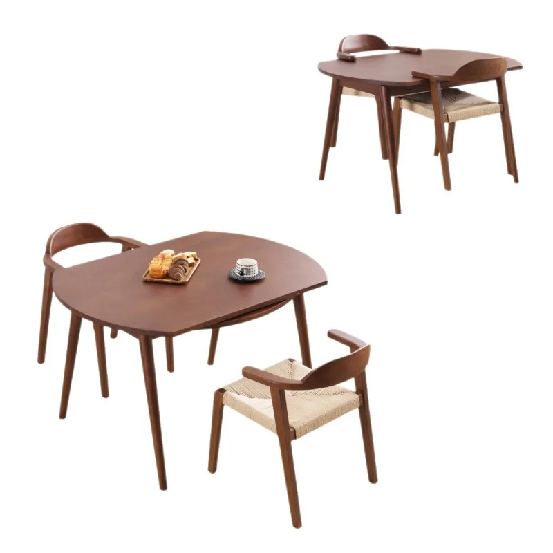 1 table, 2 chairs retractable dining table, oak multi-functional dining table
1 table, 2 chairs retractable dining table, oak multi-functional dining table