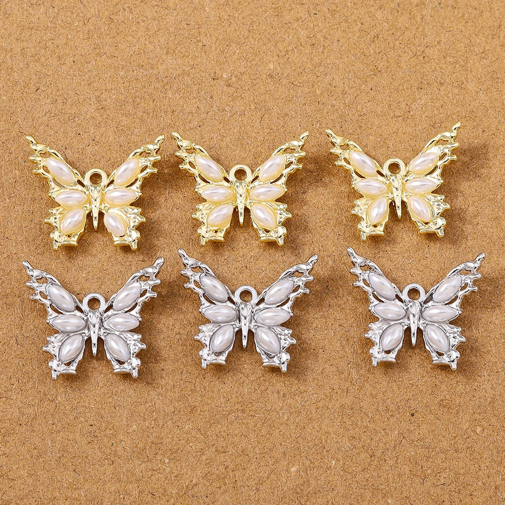 5pcs 19*22mm Pearl Butterfly Charms Pendants for Necklace Earrings DIY Bracelet Handmade Jewelry Accessories Supplies
5pcs 19*22mm Pearl Butterfly Charms Pendants for Necklace Earrings DIY Bracelet Handmade Jewelry Accessories Supplies