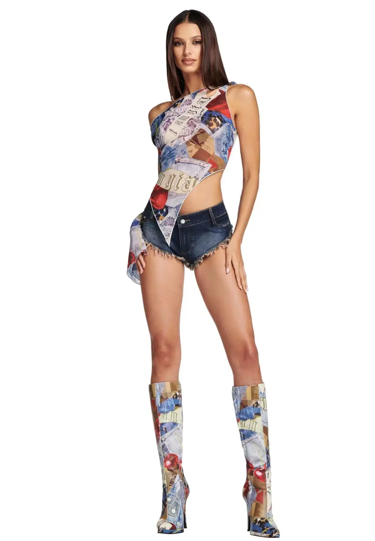 Iia Spicy Girl Millennium Sle с принтом, асимметричный вырез на одно плечо, тонкая вуаль Sve Long irt Street Sle Straig...
Iia Spicy Girl Millennium Sle с принтом, асимметричный вырез на одно плечо, тонкая вуаль Sve Long irt Street Sle Straig...