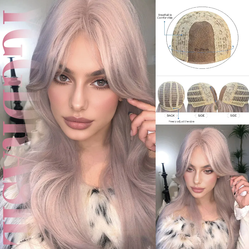 30Inch Magical Style Milky Pink Synthetic Lace Wigs Middle Part Long Wavy Lace Front Hair Wig For Women Daily Use Heat Resistant
30Inch Magical Style Milky Pink Synthetic Lace Wigs Middle Part Long Wavy Lace Front Hair Wig For Women Daily Use Heat Resistant