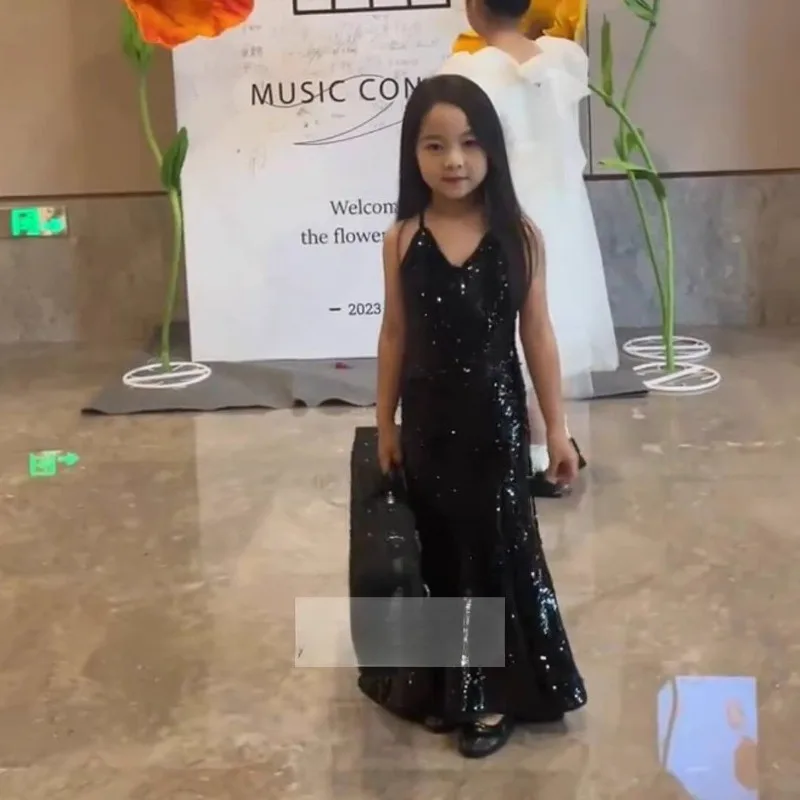 Girls Black Mermaid Evening Dress Pageant Gown for Kids Model Host Piano Violin Performance Party Children Flower Girl Princess
Girls Black Mermaid Evening Dress Pageant Gown for Kids Model Host Piano Violin Performance Party Children Flower Girl Princess