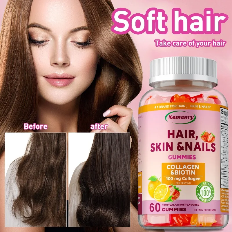 Hair, Skin & Nails Gummies - for Healthy Nails Hair Growth Strong Hair Dry Hair Smooth Skin Hydrating Antioxidant
Hair, Skin & Nails Gummies - for Healthy Nails Hair Growth Strong Hair Dry Hair Smooth Skin Hydrating Antioxidant