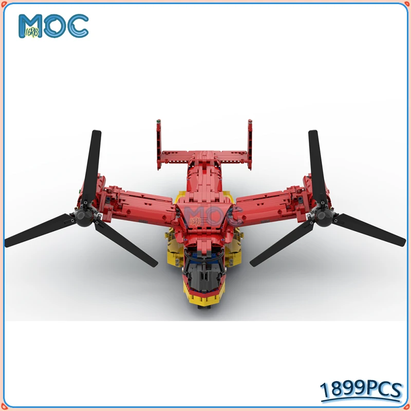 42113 MOD V-22 Overseas Helicopter Display Model MOC Building Blocks Red Fighter Bricks Toys Space Gift No Motor & Battery Box
42113 MOD V-22 Overseas Helicopter Display Model MOC Building Blocks Red Fighter Bricks Toys Space Gift No Motor & Battery Box