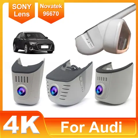 New! Car Dvr Wifi 4K Dash Cam For Audi a1 a3 a4 a5 a6 a7 a8 q3 q5 q7 rs3 rs4 rs5 rs7 tt b5 b6 b7 b8 b9 8v c5 c6 c7 8p 2004-2025