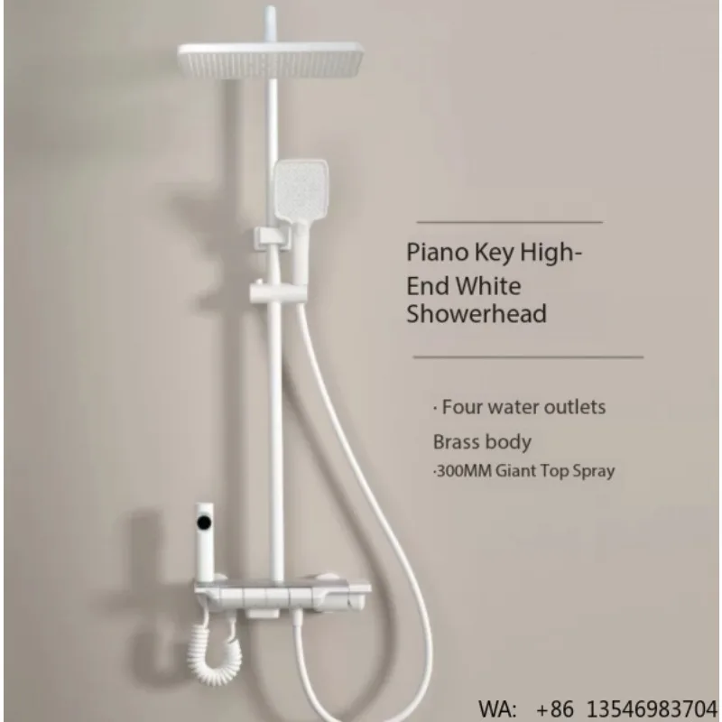 Modern Ceramic Thermostatic Copper Shower Head with Slide Bar Wall Mount Top & Shoulder Spray Oil Rubbed Brass Finish
Modern Ceramic Thermostatic Copper Shower Head with Slide Bar Wall Mount Top & Shoulder Spray Oil Rubbed Brass Finish