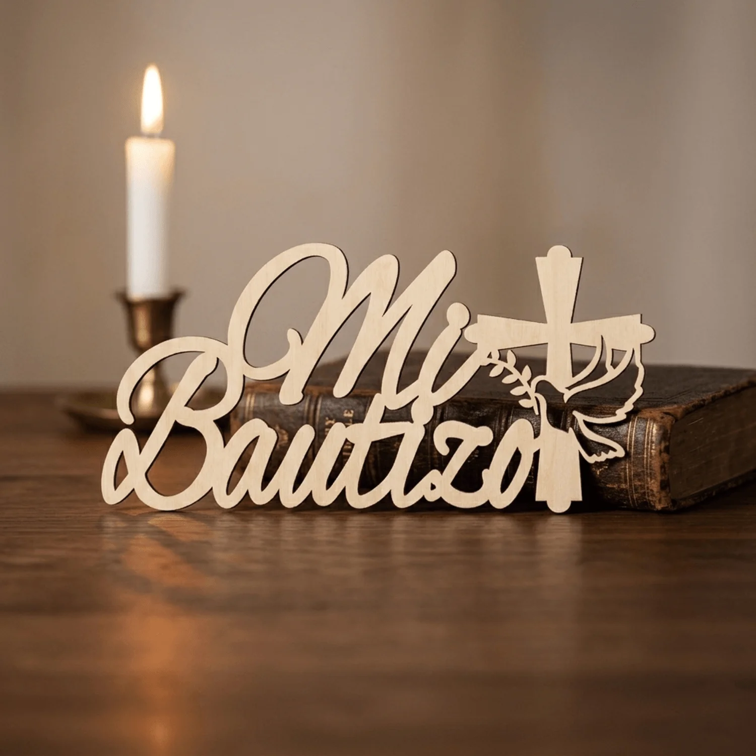 Wood Mi Bautizo Plaque - Handcrafted Spanish Baptism Ceremony Decoration - Laser Cut Catholic Christening Keepsake
Wood Mi Bautizo Plaque - Handcrafted Spanish Baptism Ceremony Decoration - Laser Cut Catholic Christening Keepsake