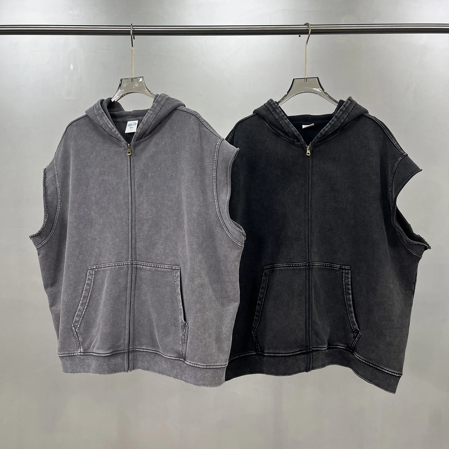 American Sle Heavyweight 400g Waed Vintage Zipper Hooded Sweatirt Men's Trendy Oversize High Street oulder Pad Vest
American Sle Heavyweight 400g Waed Vintage Zipper Hooded Sweatirt Men's Trendy Oversize High Street oulder Pad Vest