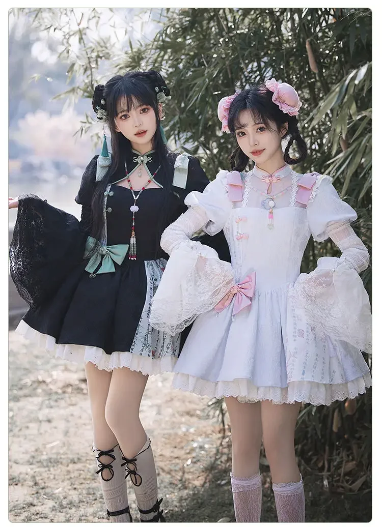 2025 New Spring Summer Girl Women'S Ribbon Cake Layer Dress Japan Lace Strapless Short Sleeve Bow Lolita Dress
2025 New Spring Summer Girl Women'S Ribbon Cake Layer Dress Japan Lace Strapless Short Sleeve Bow Lolita Dress