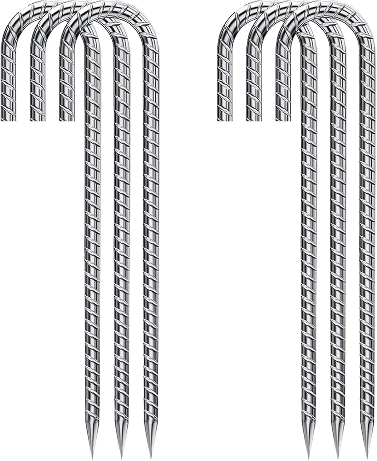 12-Inch Galvanized J-Hook Rebar Stakes, 6-Pack Heavy Duty Ground Anchors for Tents, Plants, Landscape Fabric & Artificial Turf
12-Inch Galvanized J-Hook Rebar Stakes, 6-Pack Heavy Duty Ground Anchors for Tents, Plants, Landscape Fabric & Artificial Turf