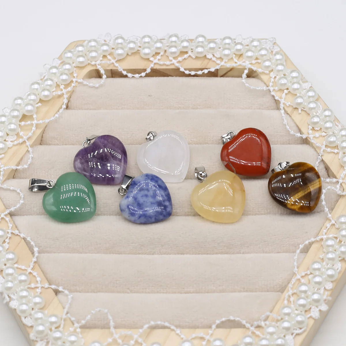 Natural Stone Heart-shaped Pendant Making DIY Fashion Necklace Bracelet with Accessories Charms Jewelry
Natural Stone Heart-shaped Pendant Making DIY Fashion Necklace Bracelet with Accessories Charms Jewelry