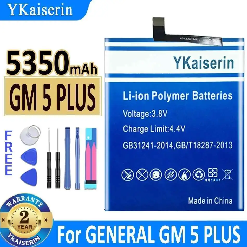 For General GM 5 Plus Mobile Phone Battery High Capacity Reliable Power Supply 5350mAh
For General GM 5 Plus Mobile Phone Battery High Capacity Reliable Power Supply 5350mAh