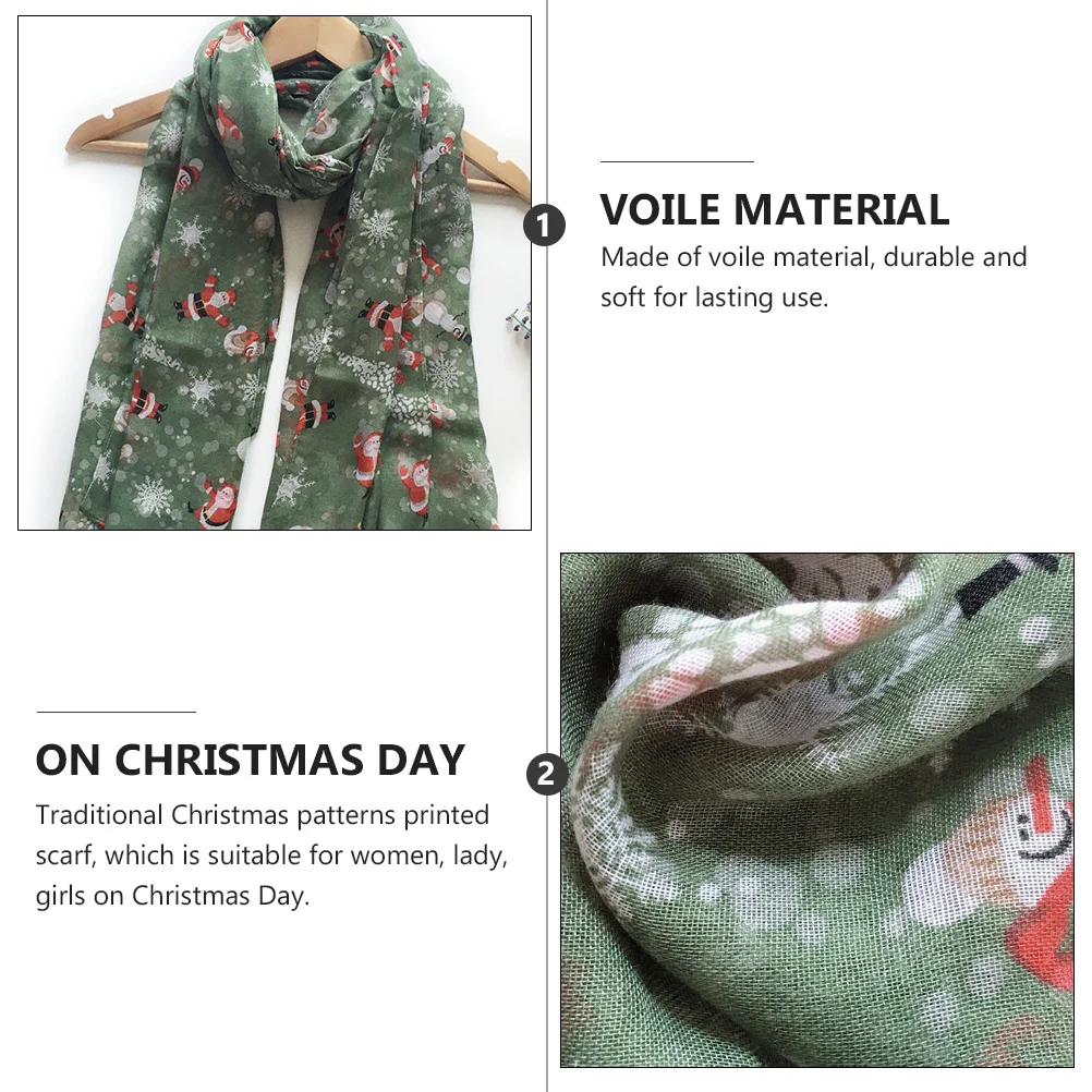 Christmas Scarf Santa Claus Wraps Voile Shawl Women Snowman Print Breathable Comfortable Unique Style Relaxation Outside Air 
Christmas Scarf Santa Claus Wraps Voile Shawl Women Snowman Print Breathable Comfortable Unique Style Relaxation Outside Air