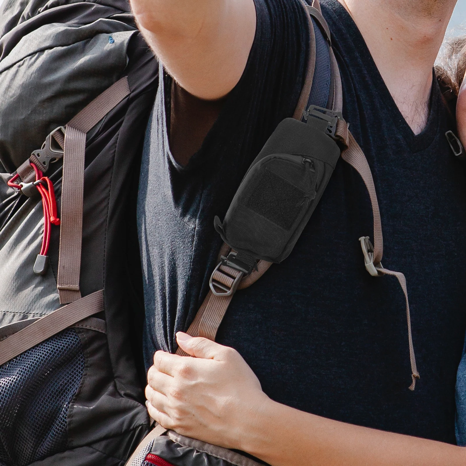 Chest Hanging Bag Backpack Strap Pouch Outdoor Phone Bag Small Pouch For Backpack Tactical Durable Clip On Shoulder
Chest Hanging Bag Backpack Strap Pouch Outdoor Phone Bag Small Pouch For Backpack Tactical Durable Clip On Shoulder