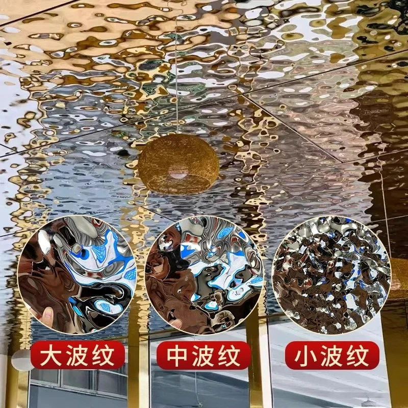 Customizable price per square meter Stainless steel water corrugated plate background wall Metal mirror ceiling 
Customizable price per square meter Stainless steel water corrugated plate background wall Metal mirror ceiling