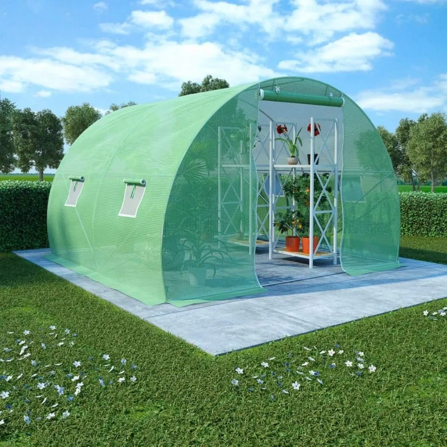 Greenhouse - Spacious 64.6 ft Shelter for Plants with 25 Heavier PE Mesh Fabric Galvanized Steel Frame 4 Ventilation Windows an
Greenhouse - Spacious 64.6 ft Shelter for Plants with 25 Heavier PE Mesh Fabric Galvanized Steel Frame 4 Ventilation Windows an