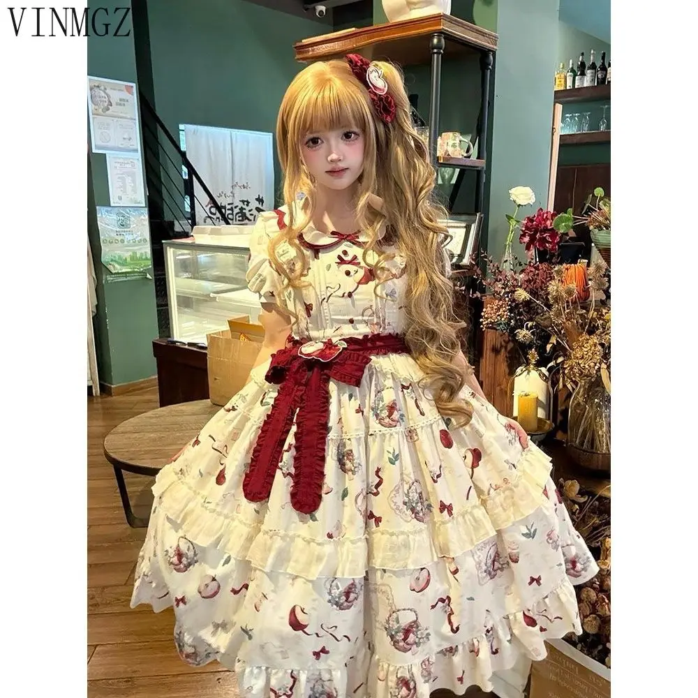Summer Sweet Soft Girl Lolita Doll Collar Printed Dress Schoolgirl Small Waist Temperament Fluffy Dress
Summer Sweet Soft Girl Lolita Doll Collar Printed Dress Schoolgirl Small Waist Temperament Fluffy Dress