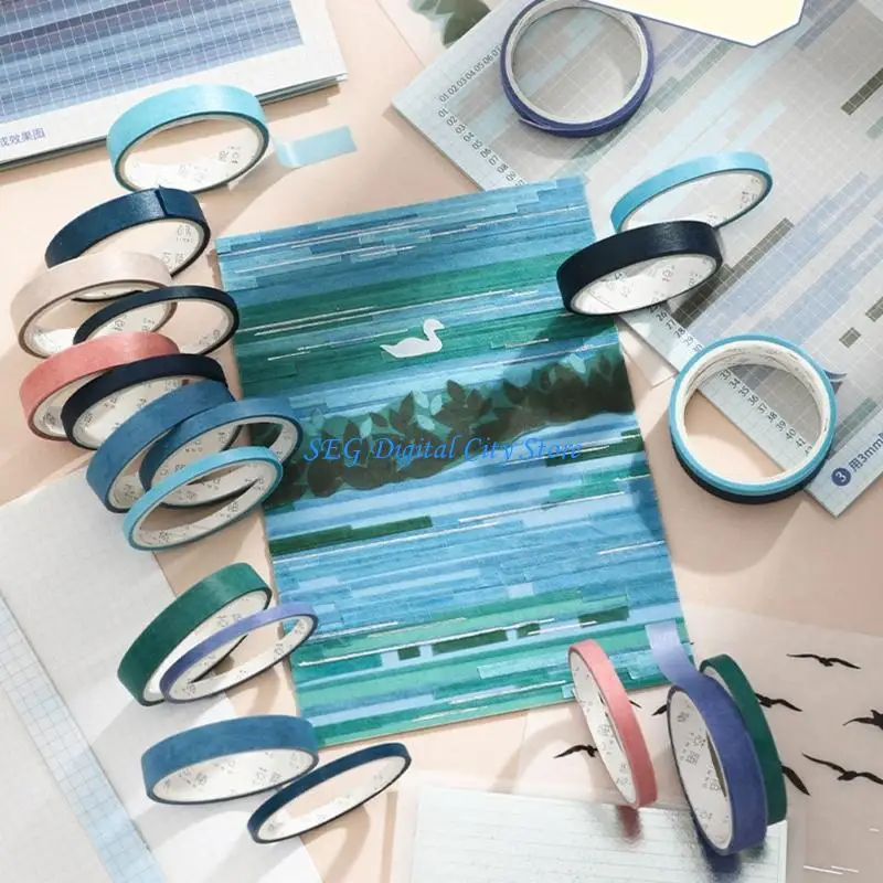 U75B Decorative Paper Sticker Assorted Color Aesthetic Decorative Tape for Scrapbooking Journal Notebook and Photo Album
U75B Decorative Paper Sticker Assorted Color Aesthetic Decorative Tape for Scrapbooking Journal Notebook and Photo Album