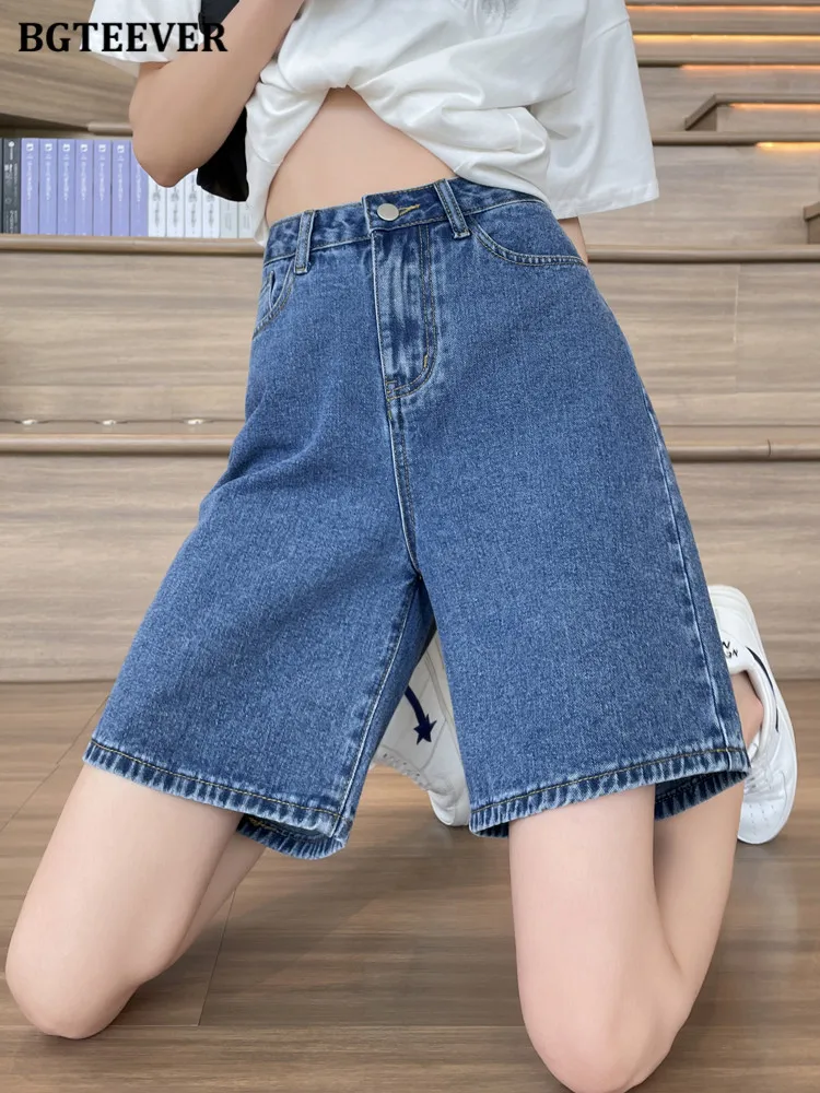 Женские джинсовые шорты BGTEEVER Chic, летние прямые свободные с высокой талией и карманами, женские джинсовые шорты с широкими штанинами
Женские джинсовые шорты BGTEEVER Chic, летние прямые свободные с высокой талией и карманами, женские джинсовые шорты с широкими штанинами