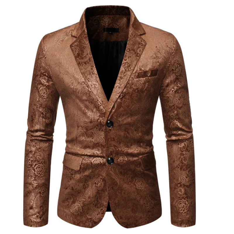 Stylish Mens Slim Fit Suit Jacket Coat Bronzing Suit Top Party Stage Nightclub Banquet Performance Blazer
Stylish Mens Slim Fit Suit Jacket Coat Bronzing Suit Top Party Stage Nightclub Banquet Performance Blazer