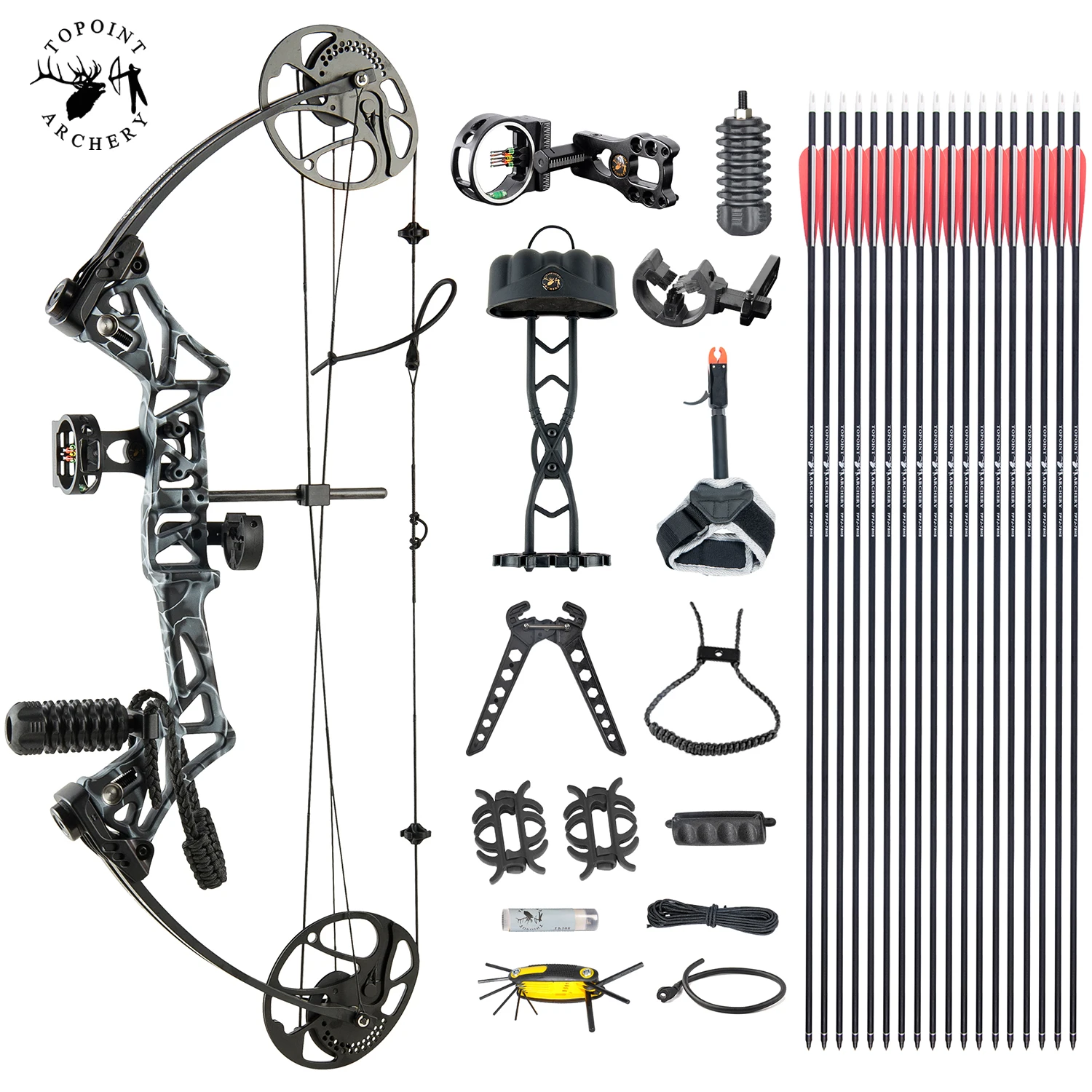 ARCHERY M1 Compound Bow And Arrow Package Hunting Bow CNCMilling Riser USA Gordon Composites Limb BCY String Archery Bow
ARCHERY M1 Compound Bow And Arrow Package Hunting Bow CNCMilling Riser USA Gordon Composites Limb BCY String Archery Bow