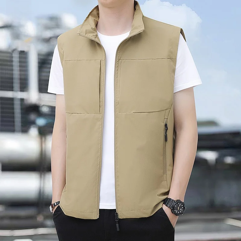 Men's Casual Thin Jacket Vest Spring Autumn Breathable Stand Collar Trendy Fashion Polyester Fiber Standard Fit Business Casual
Men's Casual Thin Jacket Vest Spring Autumn Breathable Stand Collar Trendy Fashion Polyester Fiber Standard Fit Business Casual