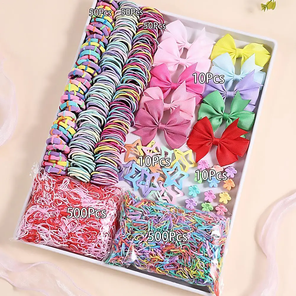 Набор разноцветных заколок для волос с бантиками и резинками для девочек, эластичные резинки для хвоста, аксессуары для волос для женщин
Набор разноцветных заколок для волос с бантиками и резинками для девочек, эластичные резинки для хвоста, аксессуары для волос для женщин