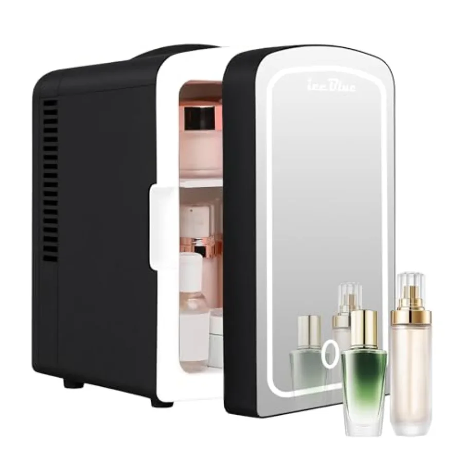 Mini Fridge, Skincare Fridge with Dimmable LED Light Mirror, 4 L/6 Cans Small Refrigerator for Beauty and Beverages, Mini Fridg
Mini Fridge, Skincare Fridge with Dimmable LED Light Mirror, 4 L/6 Cans Small Refrigerator for Beauty and Beverages, Mini Fridg