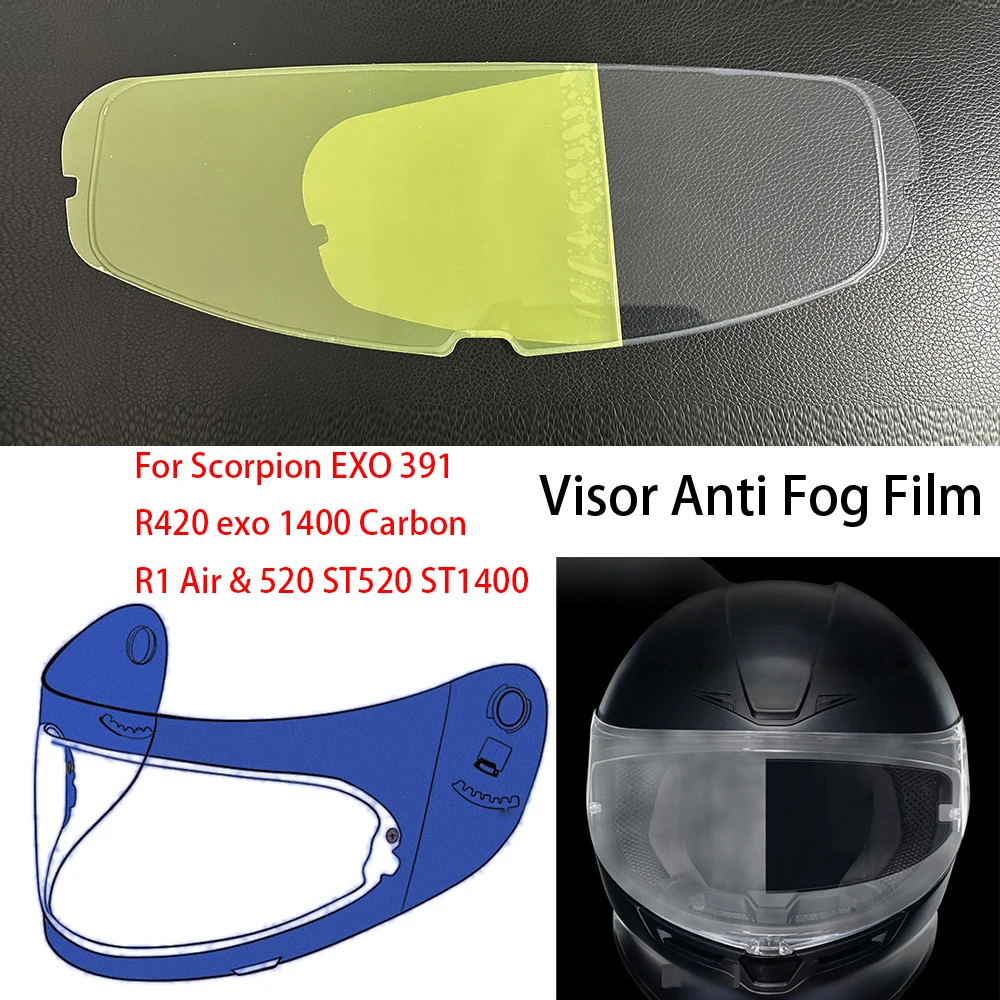 Motorcycle Helmet Visor Anti Fog Film For Scorpion EXO 391 R420 exo 1400 Carbon, R1 Air & 520 ST520 ST1400 Helmet Accessories
Motorcycle Helmet Visor Anti Fog Film For Scorpion EXO 391 R420 exo 1400 Carbon, R1 Air & 520 ST520 ST1400 Helmet Accessories