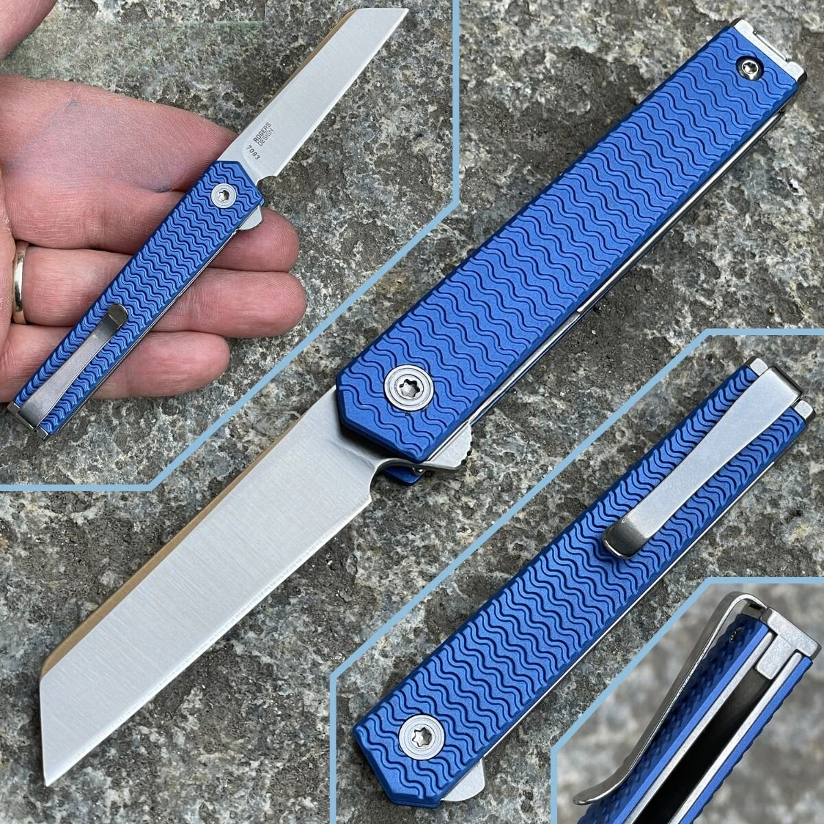 7083 CEO Microflipper Small Folding Knife 2.21" 8Cr13Mov Sheepsfoot Blade Textured Blue 420 Steel Handle Camping Hunting Tools
7083 CEO Microflipper Small Folding Knife 2.21" 8Cr13Mov Sheepsfoot Blade Textured Blue 420 Steel Handle Camping Hunting Tools