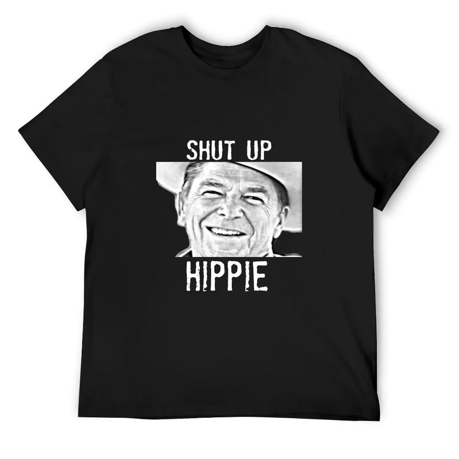 Ronald Reagan Shut Up Hippie T-Shirt blacks Short sleeve tee funny t shirts for men
Ronald Reagan Shut Up Hippie T-Shirt blacks Short sleeve tee funny t shirts for men