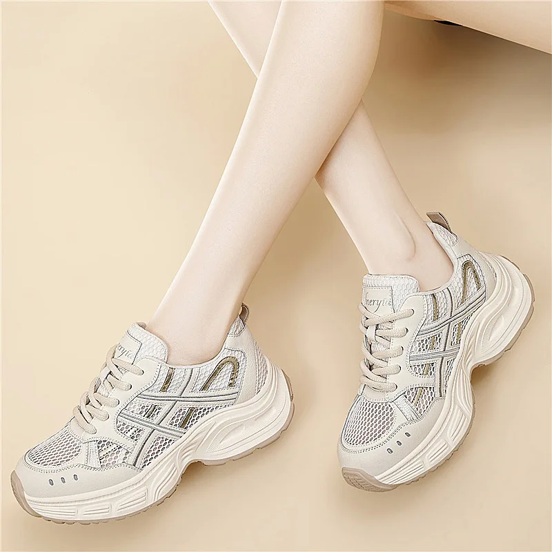 Women's Chunky Platform Dad Shoes Retro Breathable Mesh Height Increase Comfortable Casual Sport Sneakers Spring 2026
Women's Chunky Platform Dad Shoes Retro Breathable Mesh Height Increase Comfortable Casual Sport Sneakers Spring 2026