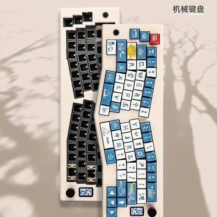 ABM066 Three-mode Alice mechanical keyboard Gasket structure Bluetooth knob VIA customization kit