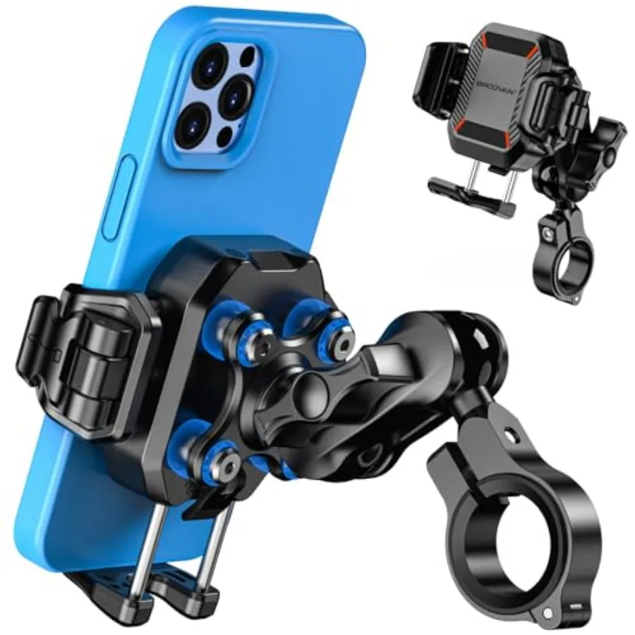 Anti-Theft Motorcycle Phone Mount with Vibration Dampener for Handlebar Use on Bikes Bicycles Scooters and ATVs Adjustable Clam
Anti-Theft Motorcycle Phone Mount with Vibration Dampener for Handlebar Use on Bikes Bicycles Scooters and ATVs Adjustable Clam