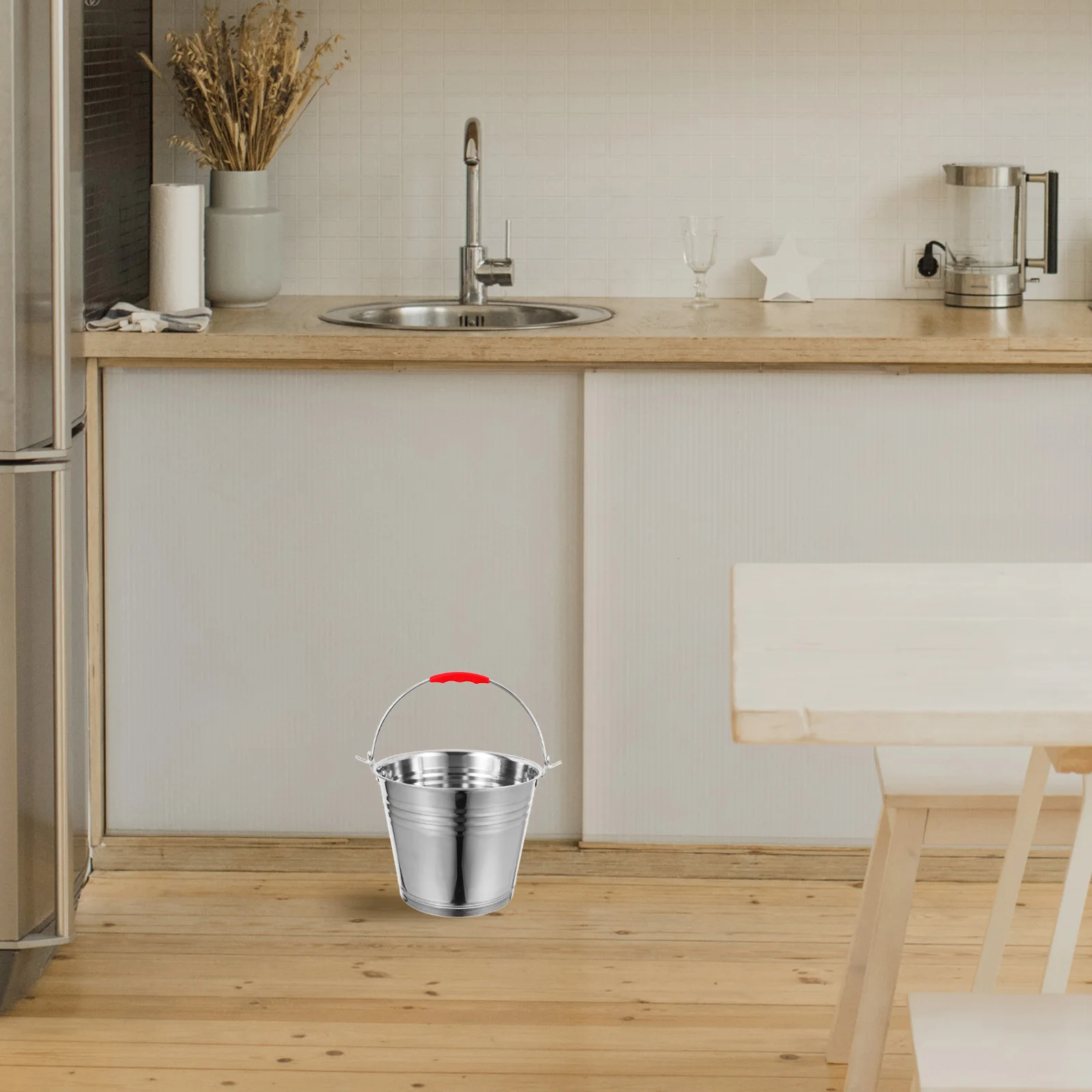 Stainless Steel Round Water Bucket with Handle Portable Multipurpose Milk Storage Carrier Organizer
Stainless Steel Round Water Bucket with Handle Portable Multipurpose Milk Storage Carrier Organizer