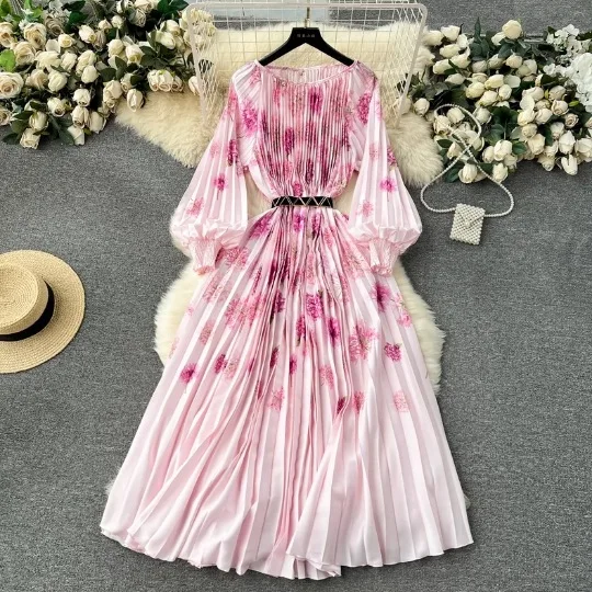 Long Dress Women Casual Dresses A Line Vestidos Print Floral High Waist Round Neck Full Sleeve Elegant Y2k Streetwear 2025
Long Dress Women Casual Dresses A Line Vestidos Print Floral High Waist Round Neck Full Sleeve Elegant Y2k Streetwear 2025