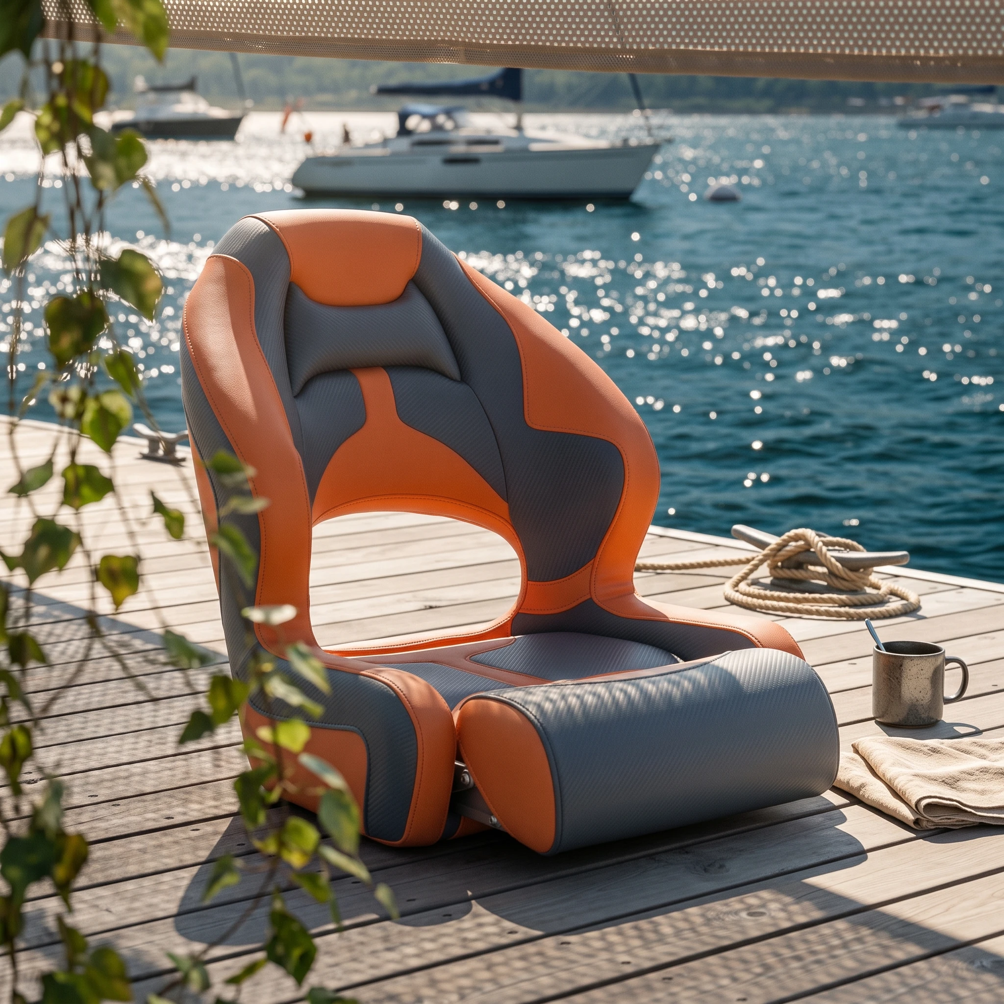 Marine Seat with Cutout Rust-Resistant Boat Seat with Aluminum Hinges Long-Lasting Waterproof for Captains, Boats, Helm Stations
Marine Seat with Cutout Rust-Resistant Boat Seat with Aluminum Hinges Long-Lasting Waterproof for Captains, Boats, Helm Stations