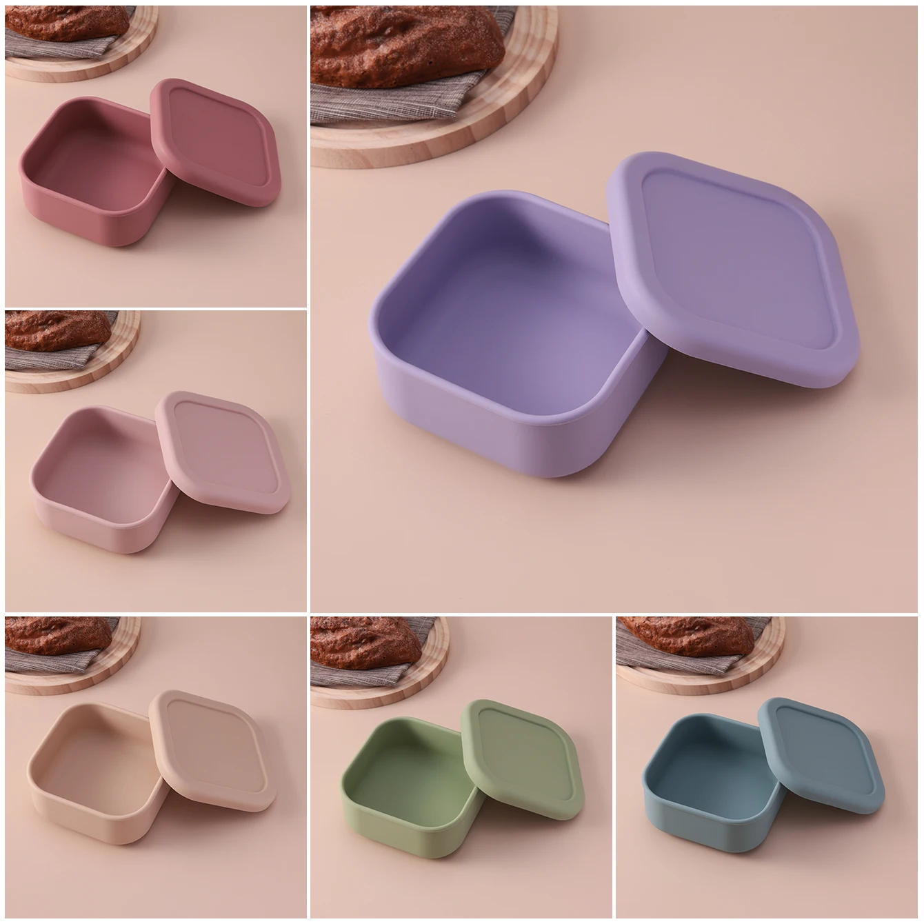 Color Kids 1PCS Silicone Lunch Box Microwave Safe BPA Free Food Storage Keeping Fresh Snack Bento For Outdoor Picnic Tableware
Color Kids 1PCS Silicone Lunch Box Microwave Safe BPA Free Food Storage Keeping Fresh Snack Bento For Outdoor Picnic Tableware