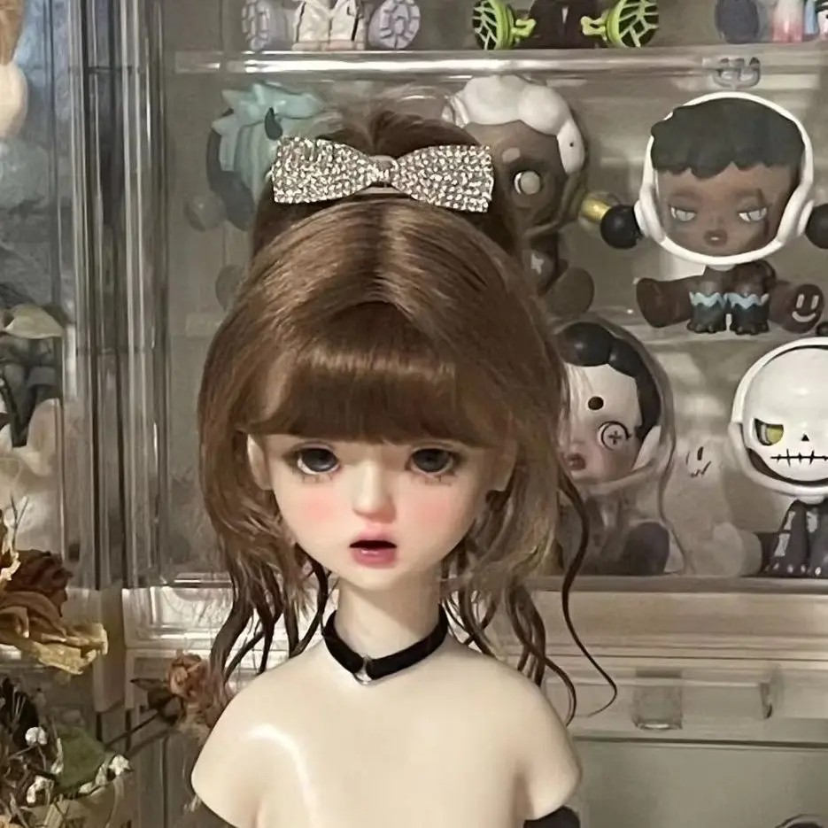 Wigs doll wig brown high ponytail BJD wig 1/4 mohair wig doll hair free shipping
Wigs doll wig brown high ponytail BJD wig 1/4 mohair wig doll hair free shipping