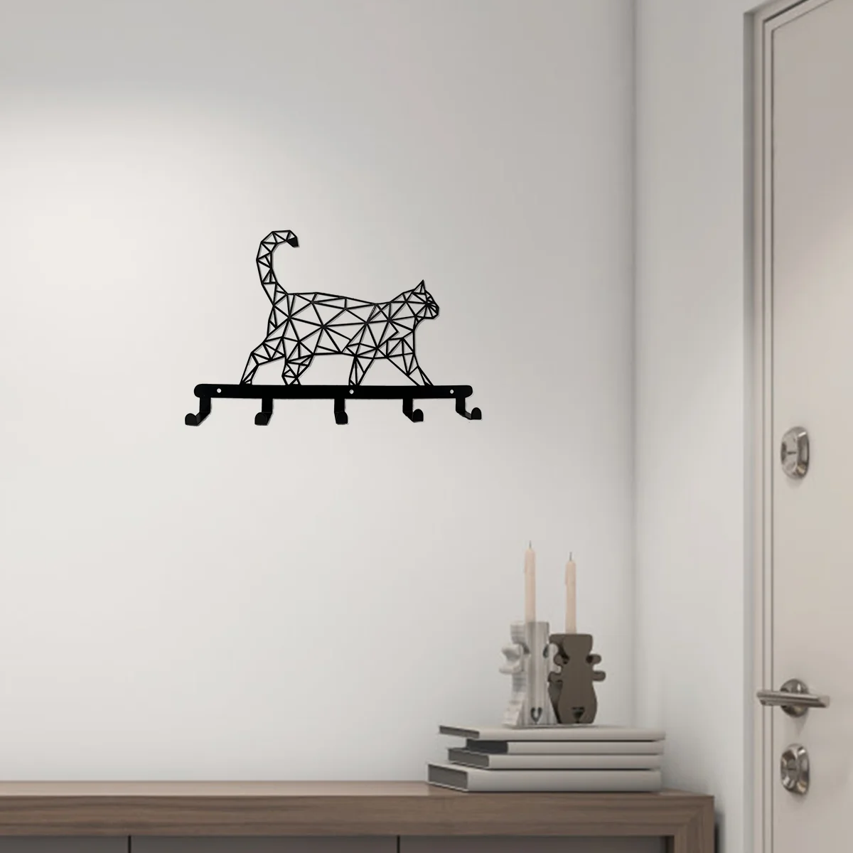 1pc Metal Hollow Cat Coat Rack Key Holder, Wall Mounted Coat Hanger, Multifunctional Coat Hat Key Rack Hook, Towel Rack
1pc Metal Hollow Cat Coat Rack Key Holder, Wall Mounted Coat Hanger, Multifunctional Coat Hat Key Rack Hook, Towel Rack