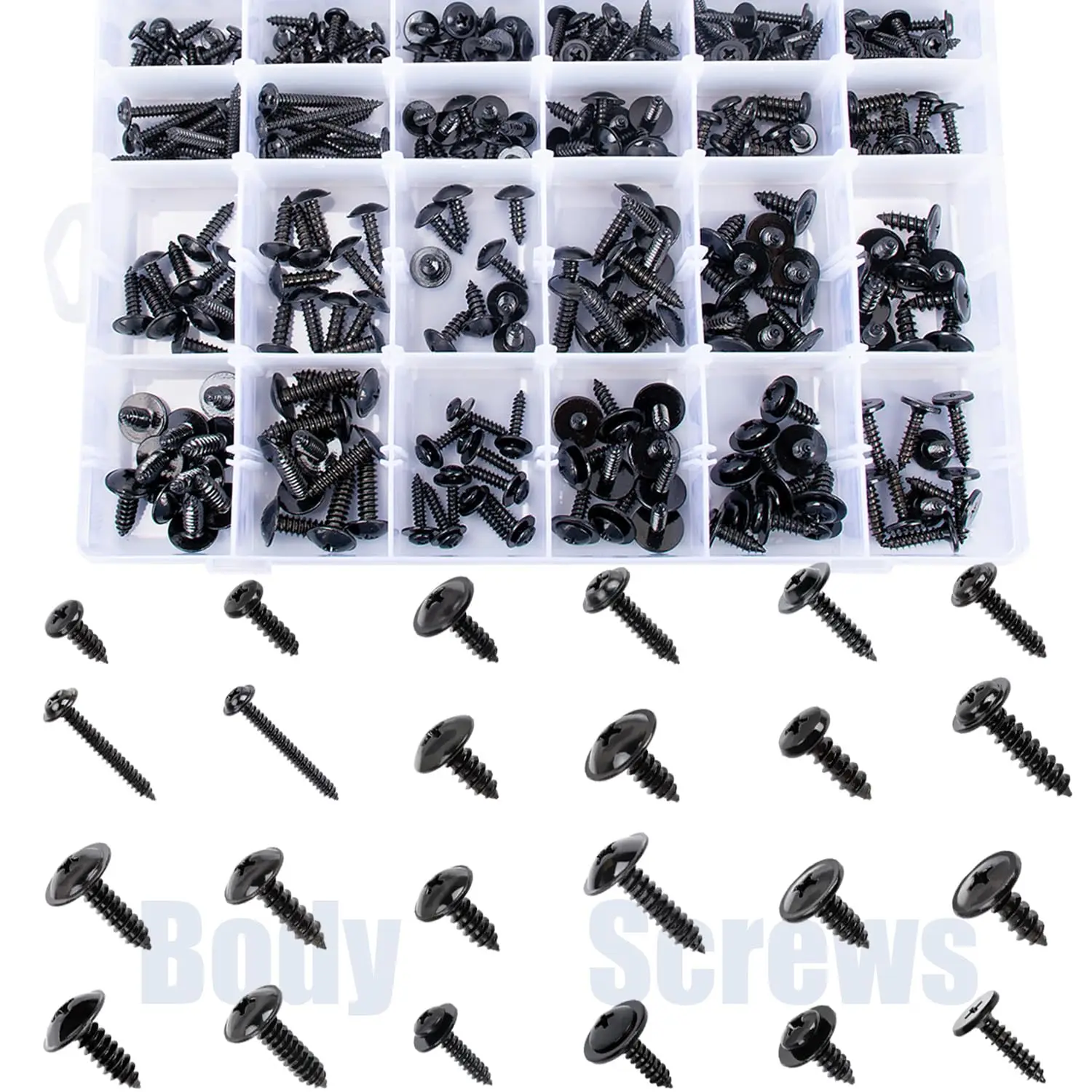 270pcs Automotive Body Screw Phillips Head Self Tapping Screw Washer Head Screws Assortment Kit #8#10#12#14
270pcs Automotive Body Screw Phillips Head Self Tapping Screw Washer Head Screws Assortment Kit #8#10#12#14